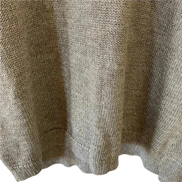 J. Jill Metallic Threads Crewneck Sweater Size Medium Long Sleeves Casual - Picture 6 of 9